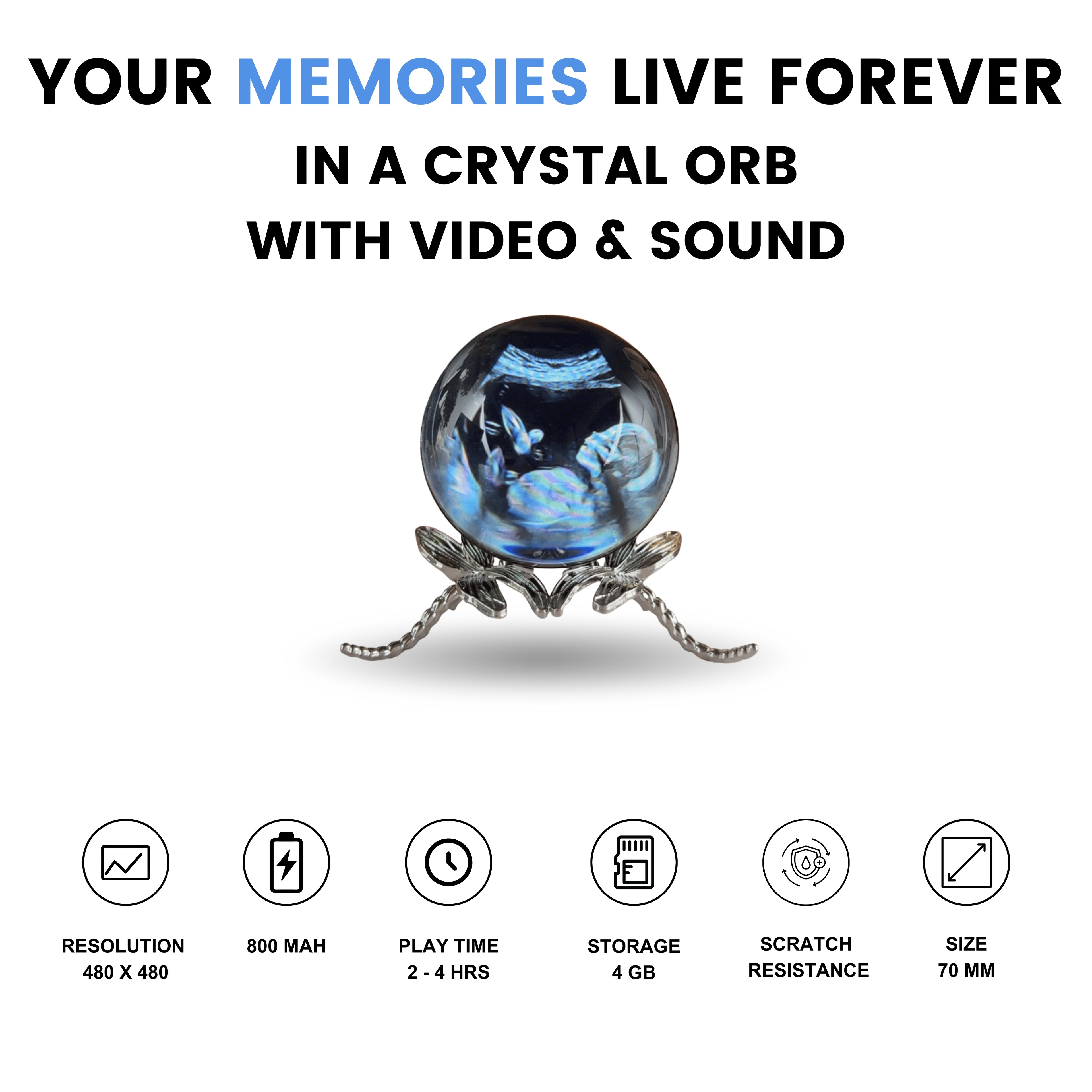 Personalized 3D Video Crystal Ball Lamp